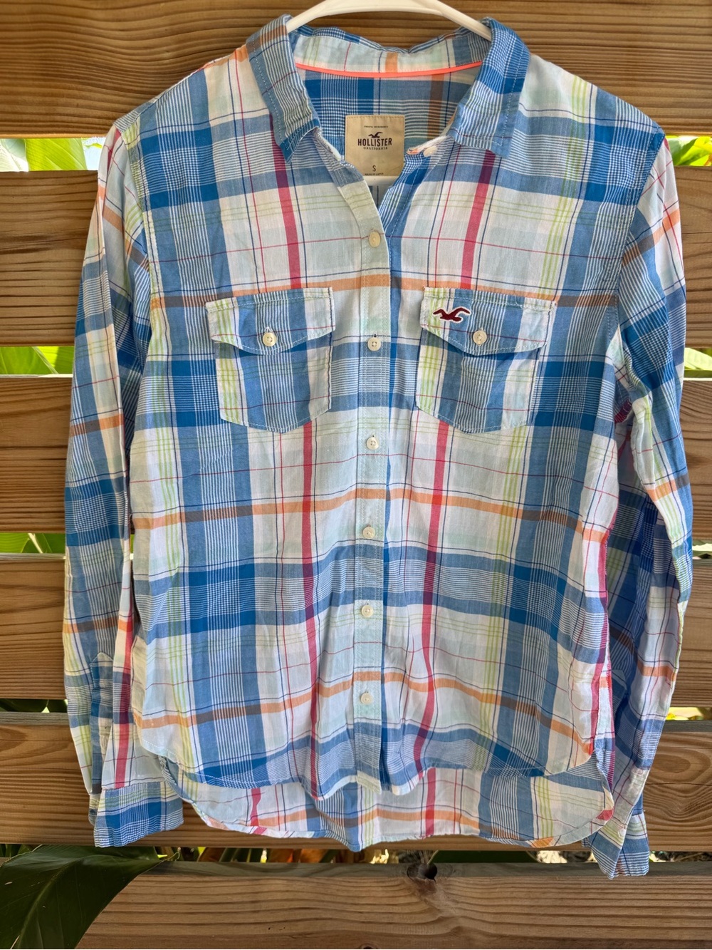 Y2KHollister Blue Plaid Button-Up Shirt